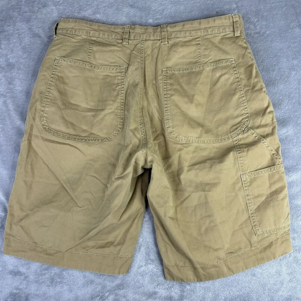 Polo Ralph Lauren Reversible Shorts Men 32x10 Brown Blue Plaid /‎ Khaki Cotton